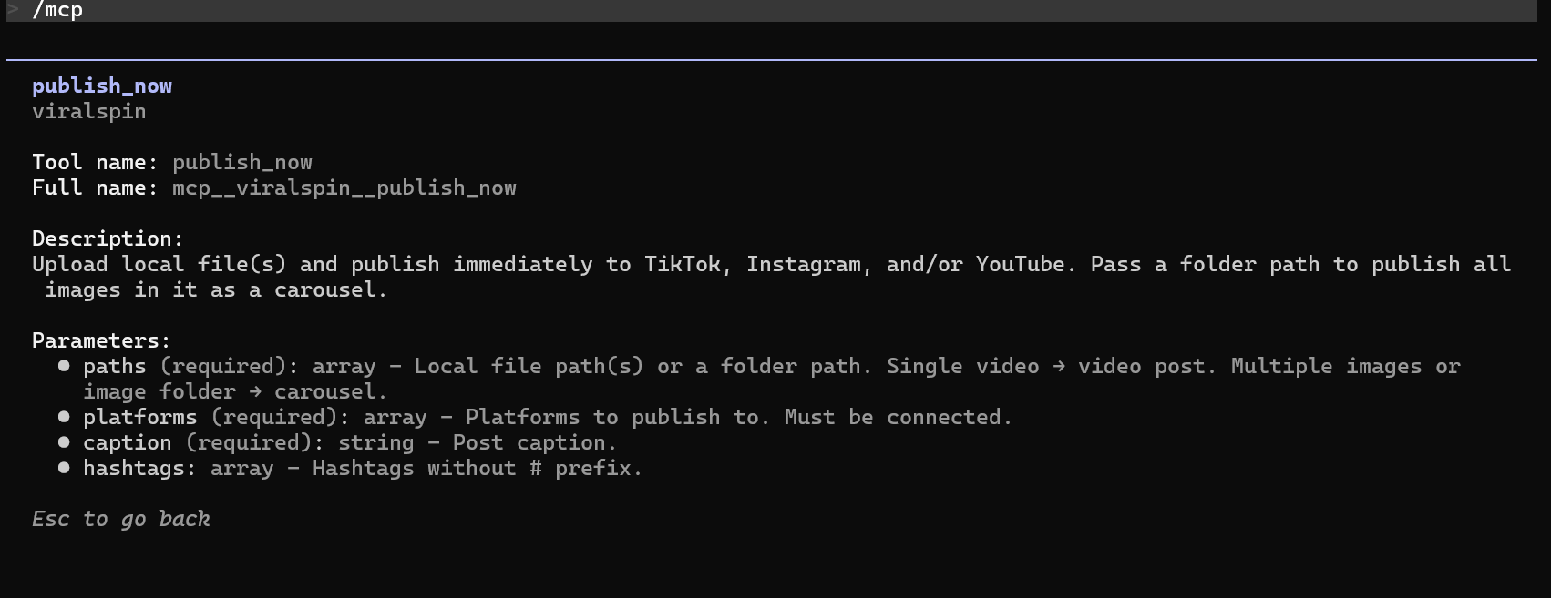 Tool detail for schedule_post. Description: Upload local file(s) and schedule a post for a future time. Pass a folder path to schedule all images as a carousel. Parameters: paths (required), platforms (required), caption (required), hashtags, scheduled_time (required, ISO 8601 datetime string — uses local timezone if no offset provided), timezone (IANA timezone name, defaults to UTC).