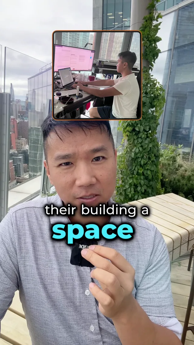 The finished reel: the creator on camera with a picture-in-picture clip and captions